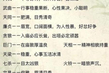 紫薇斗数命宫性格