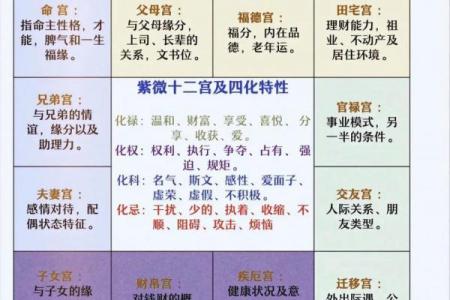 紫微斗数之生年干四化表象：父母宫四化表象