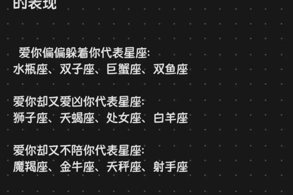 十二星座爱你与不爱你的表现