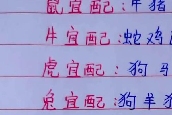 十二生肖顺序配对