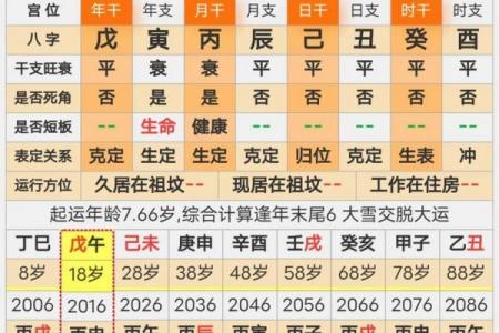 八字今天运