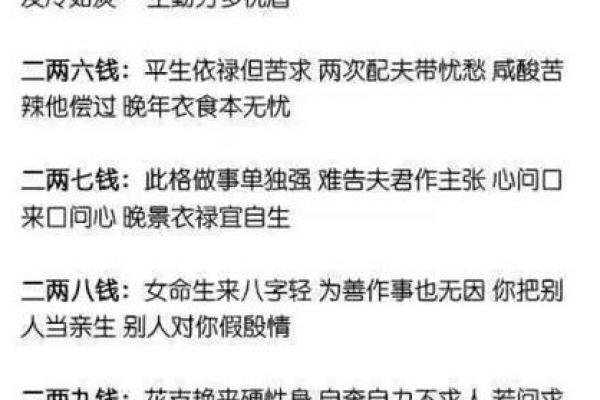 称骨算命女命版详解在线